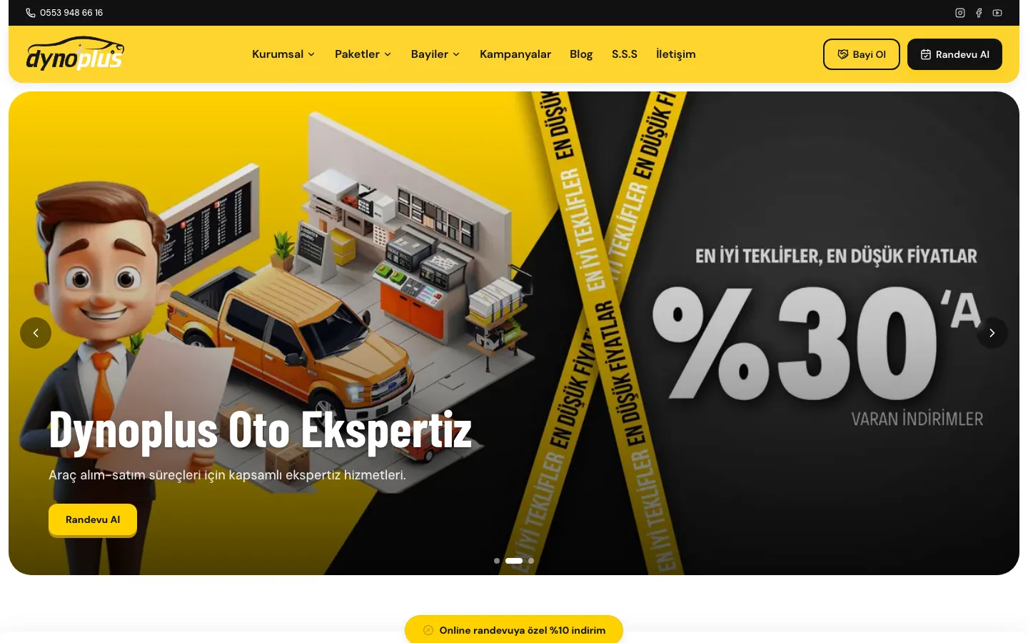 Dynoplus: Online Randevulu Oto Ekspertiz Web Sitesi