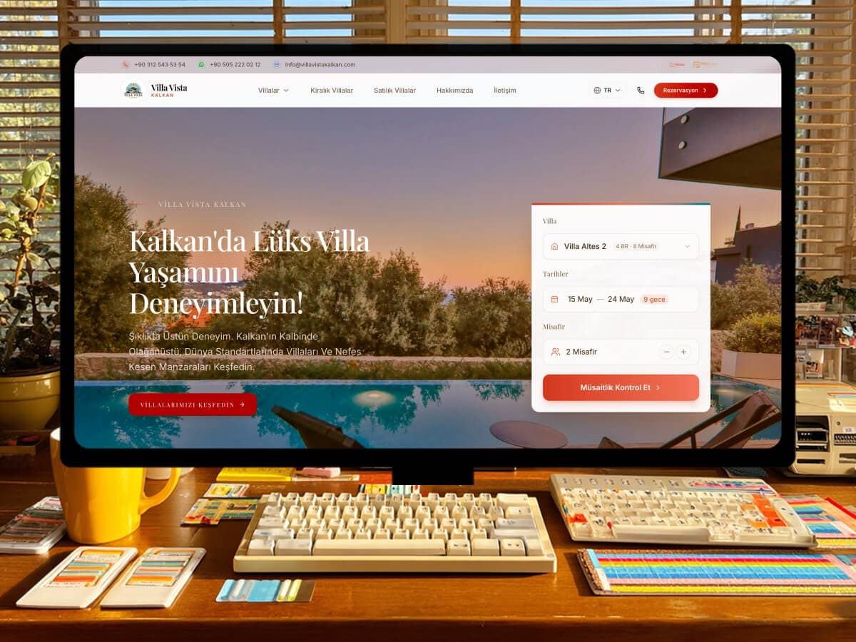 Villa Vista Kalkan: Online Ödemeli Çok Dilli Villa Kiralama & Rezervasyon Platformu